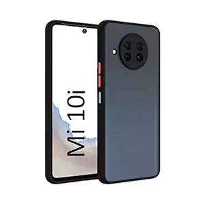Casekit Smoke for MI 10i Case, Poly-Chromatic Independent Button Matte Finish Back Shockproof Protective Anti Scratch Cover Case Designed for MI 10i (Black)