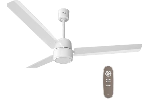 REO By Havells UNNOVATE BLDC 1200MM 5 Star Rated Ceiling Fan| Air Flow: 220 CMM| Speed: 350 RPM|Watt: 33W (Elegant White)