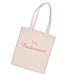 Segolike Pink Printed Jute Bag The Bridesmaids Hand Embroidered Rustic Wedding Favor Hand Bag Gift Tote RS.475.00