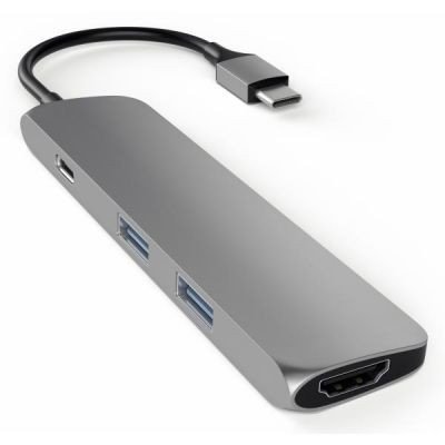 Compara Precios Para Satechi ST-CMAM - Adaptador delgado de múltiples
puertos del aluminio, Puerto de carga tipo C, salida de vídeo de 4K de
HDMI y 2 puertos del USB 3.0, gris Descuento