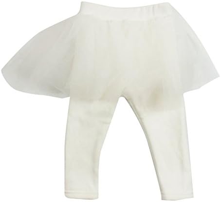 Baby Girls Pantskirt,Meedot Cotton Fleece Warm Winter Mesh Leggings Lovely Pantyhose Skirts White 100cm