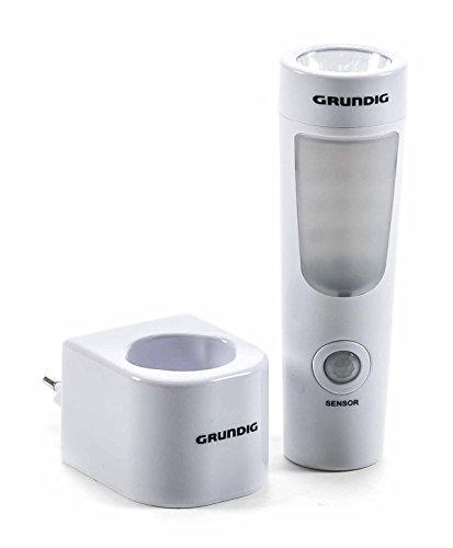 Preisvergleich Produktbild Steckdosenlicht, Nachtlicht mit Taschenlampe von Grundig, 20 LEDs, Induktionsladestation, Notbeleuchtung, Betriebszeit ca. 1 Std., 2-teilig, Anschluss 230V