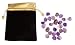 Produktbild Violett amethyst rune steine set in schwarz samt tasche 25 Runen halb präzision handgefertigt heilung