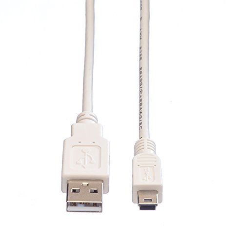 Value 11998708 USB 2.0 Kabel, Typ A auf 5 Polig Mini, 0,8m weiß - 2