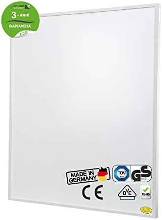 Brudek Infrared heating 350 watt with UK plug &amp; thermostat | 3 years producer warranty | for your kitchen | Energy efficiency &amp; economical electric heating panel | Wall or Ceiling mounting possible | Electric heating Made in Germany | ECO-Series