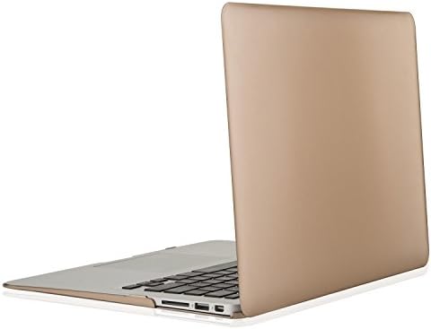 MacBook Air 13 Inch Case - KAOPU Matt Frosted Rubber Coated Protective Shell Cover (Air 13'' (A1369/A1466), Gold)