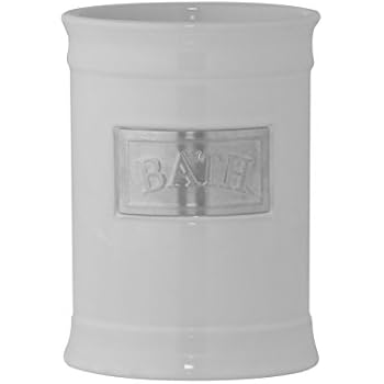 Zahnputzbecher Becher -Juliet- Keramik weiß Bad Nostalgie Landhaus