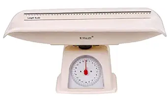 MINSALES Analogue Personal Baby Weighing Scale Weight Machine for Manual Weight Upto 10 Kgs with Tray ( Off White )