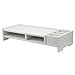 Price comparison product image Desktop Monitor Stand Waterproof Fireproof Moistureproof 2 Tiers Riser Shelf for Desktop Monitor LCD TV Laptop Computer Screen-White