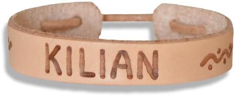 'Real Leather Bracelet, Band, Size 15 – 22 inches long (Adjustable), for children and adults Kilian "