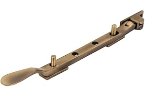 SD HARDWARE Dart Light Victorian Spoon Brass Window Stay 8" (200mm) - Antique Brass