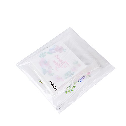 200 stk Selbstklebend Tüten (14x14cm + 10x10cm) OPP Beutel Plätzchen Gebäck Tütchen Süßigkeiten Geschenk Verpackung für Kekses Kuchen Cupcake - 8