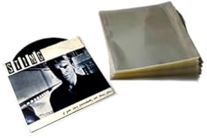 LinusRecords - (Lot de 100 Pochettes de Protection pour Disques Vinyles 7" - 45 Tours (Top Deluxe 100 Micron)
