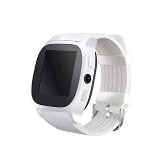 LOVEJOY T8 Smart Watch Smartwatch Bluetooth Touchscreen Sweat Proof Phone with Camera TF/SIM Card Slot for Android and iOS Smartphones for Kids Girls Boys Men Women- White Color
