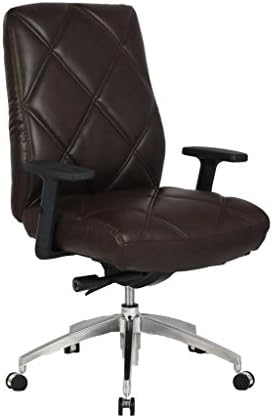 VIVA OFFICE Ergonomic Office Chair, High Back Fully Adjustable Executive Chair, Brown
