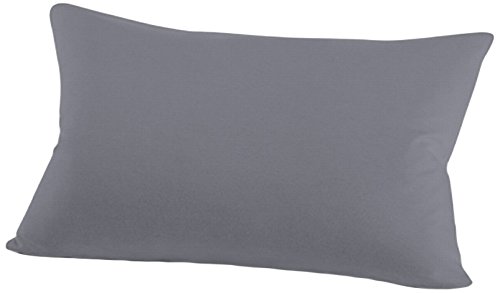 schlafgut 50001-00003000-034-128 Interlock Kissenbezug, 40 x 60 cm, graphit grau