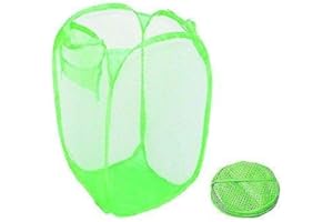 Toysrex Foldable Pop Up Mesh Washing Laundry Basket Bag Bin Hamper Toy Tidy Storage Organiser Organizer (Green)