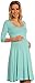 Happy Mama Women's Maternity Stretchy Jersey Dress Square Neck S-4XL. 314p (Mint, UK 16/18)