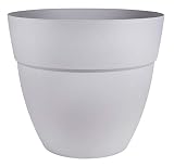 macetas hormigon Tamaño Ø 49, 5 x 42, 8 cm Eda Plastiques macetero Redondo Cancun, Gris hormigón