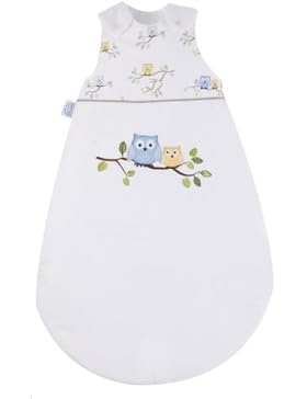 Julius Zöllner Schlafsack mit Applikation kleine Eulen, weiß