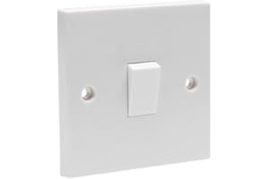 MARBO SPORT Single Gang Light Switch 1 Gang 2 Way White Plastic 10A