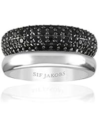 Sif Jacob joyas anillo Ladies Teramo negro circones