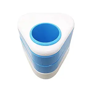 H&D Enterprises 4 Compartments Multipurpose Plastic Pen stand/ Table Organizer for Office and Study Table (Multi Color)