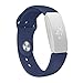 Produktbild für Fitbit Inspire/Inspire HR Armband, Silikon Replacement Uhrenarmband Sportarmband Band Erstatzband mit Schließe Sports Soft Silikon Ersatzband (Marine)