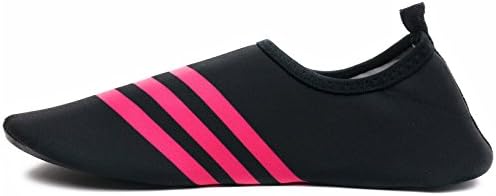 WeWee Men's Gymnastics Shoes Black Schwarz MIT 3 Pinke Streifen
