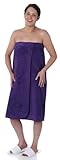 TowelsRus Spa Days Womans Egyptian Terry Towelling Cotton Sarong, Medium, Purple