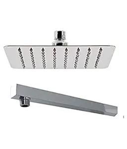 SKS SW-2109 Stainless Steel Shower Head and Arm, Glossy Mirror Finish