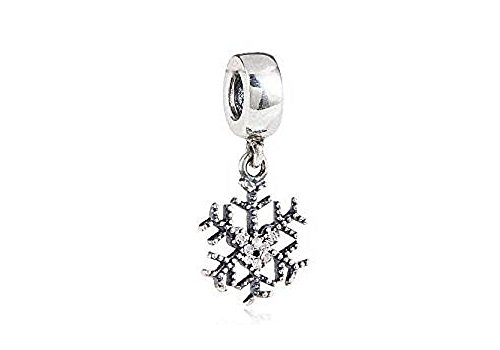Mickey Snowflake - Dangle Sterling Silver Charm Bead