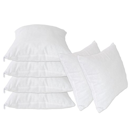 Nurtextil24 Füllkissen 2er 4er 6er 8er 10er Sparpack Inlett 100% Baumwolle 22 Größen in Weiß mit Reißverschluss 6er Pack 45 x 45 cm - 2