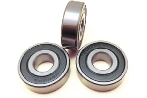 CAODUREN 4 pz 6202-13-2RS 13mm x 35mm x 11mm Z2 Deep Groove Cuscinetti a Sfere Alesaggio Doppio Sigillato Acciaio Cromato