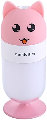 Desktop Mist Humidifiers Mini, Powered with Computer or Power Bank via USB, Portable Compact Humidifying with Auto Shut-off and LED Lights, for Office Desk, Car, Baby Room, Bedroom