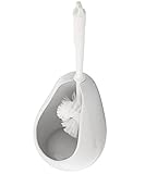 Badserie: Porzellan, Nouvelle WC-Bürste mit Ständer aus Porzellan Nouvelle weiß, Kosmetex Bad WC-Garnitur f. Bad Accessoires, Bürstengarnitur