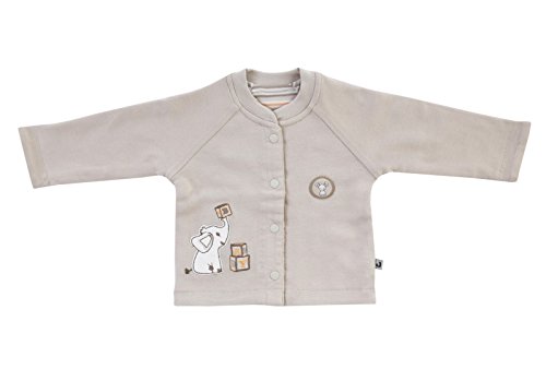 Jacky Baby Unisex 100% Cotton - Beige/Streifen - Jacky Elephant Reversible Jacket, 294101 -  White - 9.5