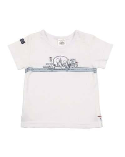 Max and Tilly Baby Boy's Beep Shortsleeve Tee Shirt White 0 - 3 Months