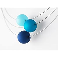 Polariskette blau türkis Kette dunkelblau