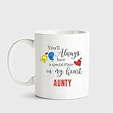 Huppme Aunty Always Have a Special Place in My Heart Love White Coffee Name Ceramic Mug