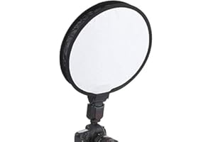 TANGXI Difusor Softbox, difusor Speedlite Softbox plegable portátil de forma redonda de 40 cm para luz de flash de cámara