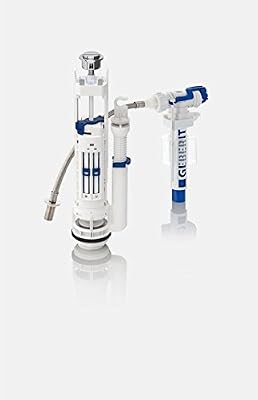 Geberit mécanisme de chasse complet - geberit types 290-380 - double touche - alimentation universelle - laiton chromé