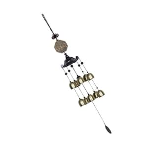 Sharplace Hängend Chinesische Feng Shui Windspiel mit Glocken Federn