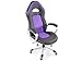 Produktbild FK-Automotive Bürostuhl Kunstleder Netz schwarz/violett mit Armlehnen