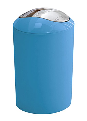 Kleine Wolke 5063766858 Glossy Schwingdeckeleimer, Turquoise, 20 x 30 cm