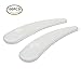 G2PLUS Waxing Spatulas Moisturizing Night Cream Spatula 100 PCS Small Plastic Spoons Disposable Lip Stick Applicator Face Make Up Cream Mixer (Bent)