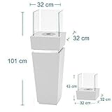 Schlafzimmer clic-and-get KCAW02 California 2 IN 1 Gelkamin Weiss Bio Ethanol Wandkamin Gel Kamin Tischkamin, klar