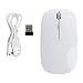 Produktbild CoralStore USB-wiederaufladbare Maus kabellose stille optische Mute für Laptop-Computer (Weiß)