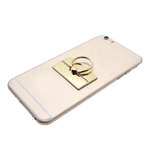 Universalstandplatz -Metallring -Halter, Washable & Reusable Ring Grip Bunker Ring Stent, Anti-Tropfen 360 Grad-drehender beweglicher Ring Grip Ständer für iPhone 5s 6 Plus SE Samsung Galaxy S7 Edge-S6 Kante Hinweis 5 und andere Handys (Gold) - 3