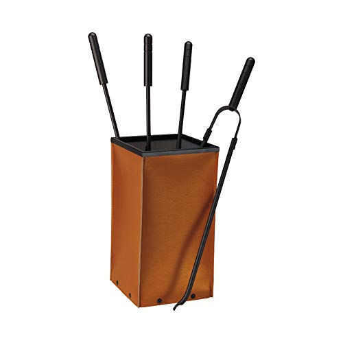 Preisvergleich Produktbild Schössmetall 04220060 Fox Kamingarnitur Leder, braun